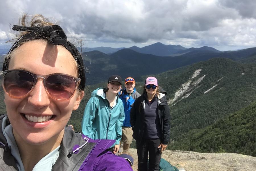 Clarkson University students in the Adirondack Mountains.